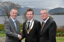  Drs Ronan Boland and Paul McKeown with Chief Executive George McNeice