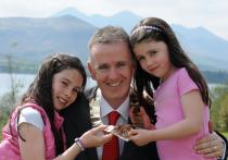 Dr Ronan Boland with two of his daughters, Sorcha and Aisling