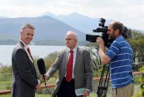 Dr Ronan Boland is interviewed by Mr Fergal Bowers, RTE Health Correspondent